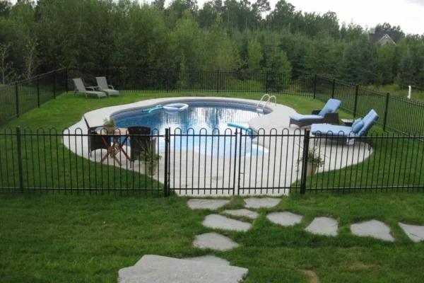 cloture orne noir porte et piscine dd51 xxxl