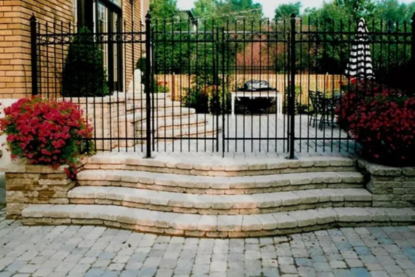 clotures ornementale noir avec port 80d2 xxl